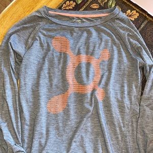 Orangetheory Fitness gray long sleeve logo top